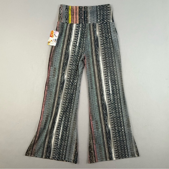 Lily White Plazzo Pants Women's‎ Large Multicolor Patterned Wide Leg Multicolor - Picture 3 of 12